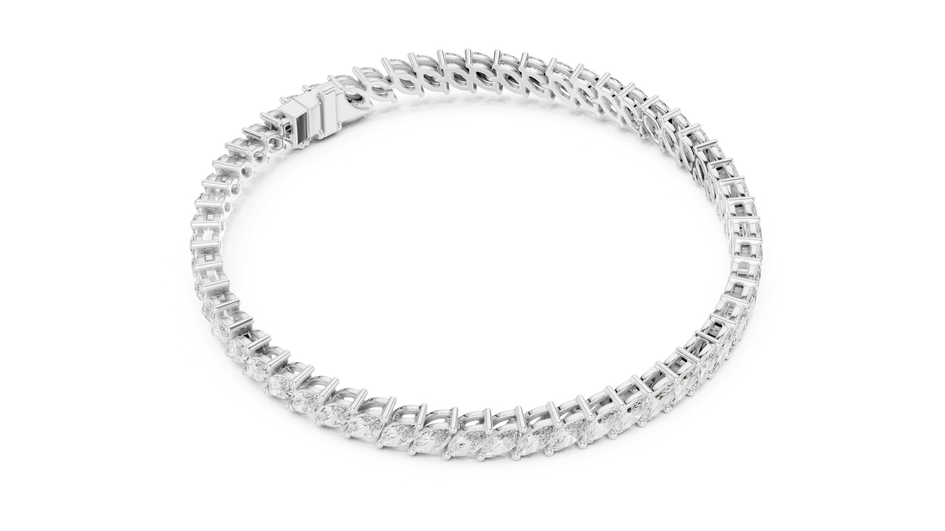 Marquise Tennis Lab Grown Diamond Bracelet