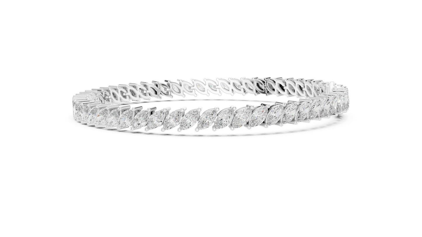 Marquise Tennis Lab Grown Diamond Bracelet