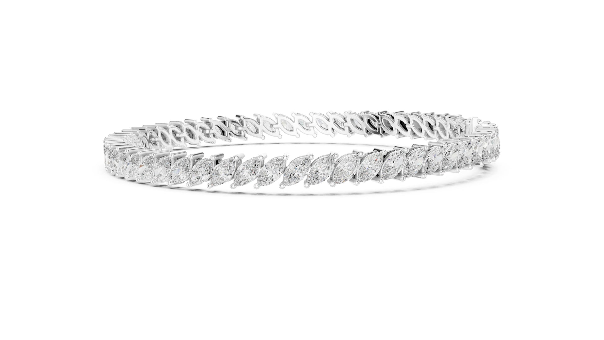 Marquise Tennis Lab Grown Diamond Bracelet