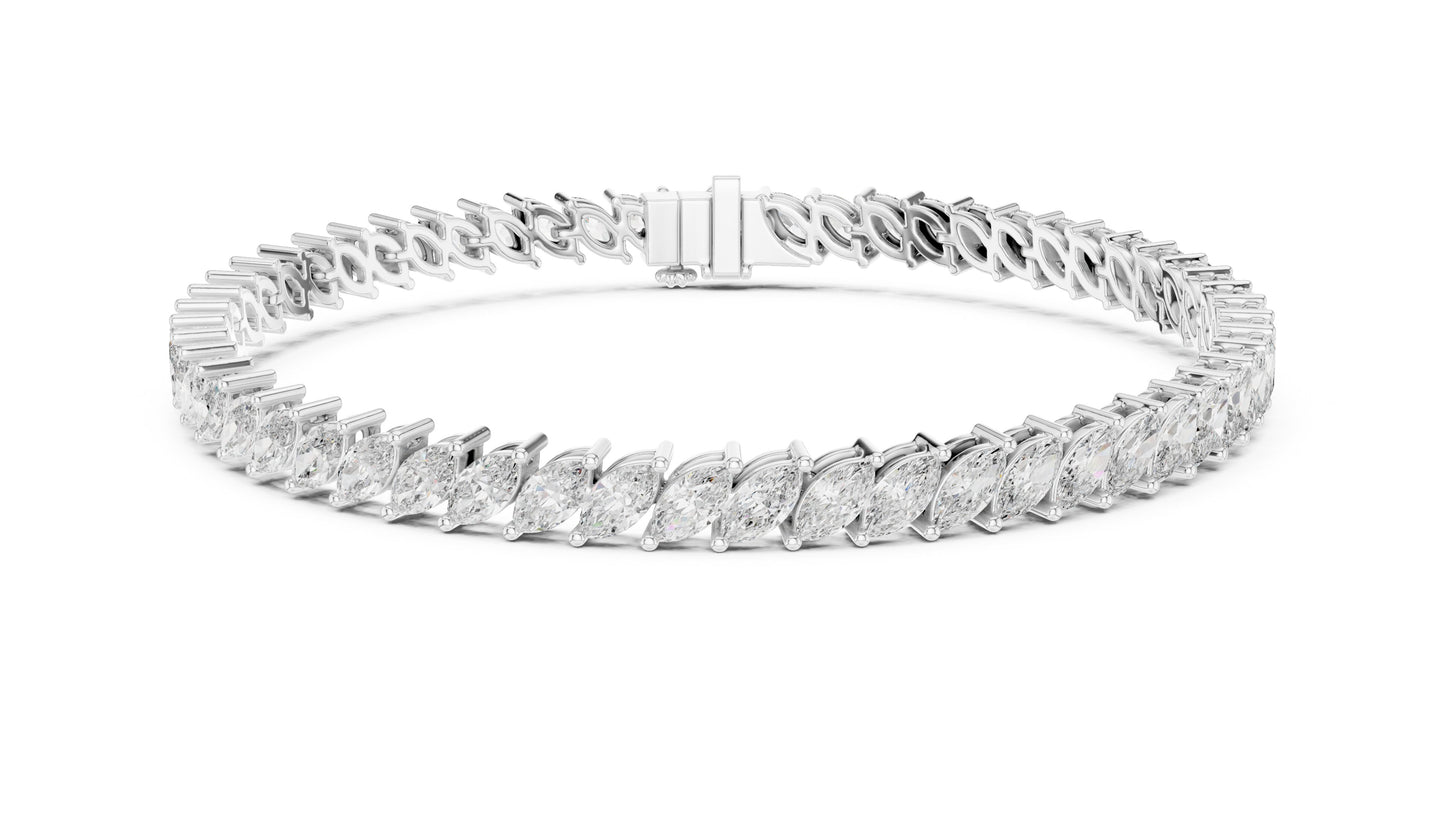 Marquise Tennis Lab Grown Diamond Bracelet