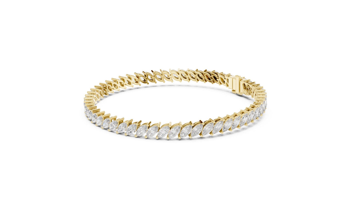 Marquise Tennis Lab Grown Diamond Bracelet
