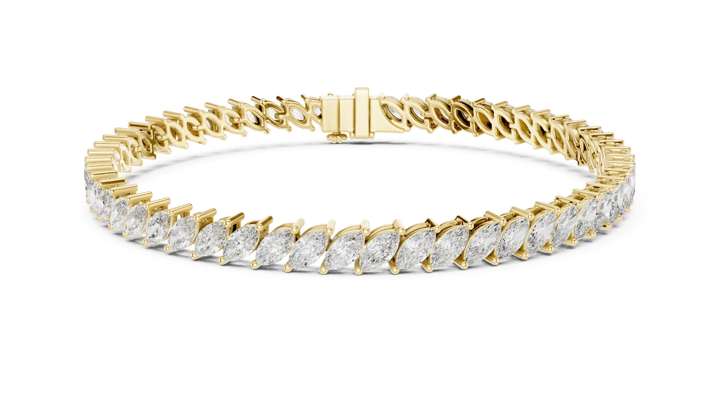 Marquise Tennis Lab Grown Diamond Bracelet
