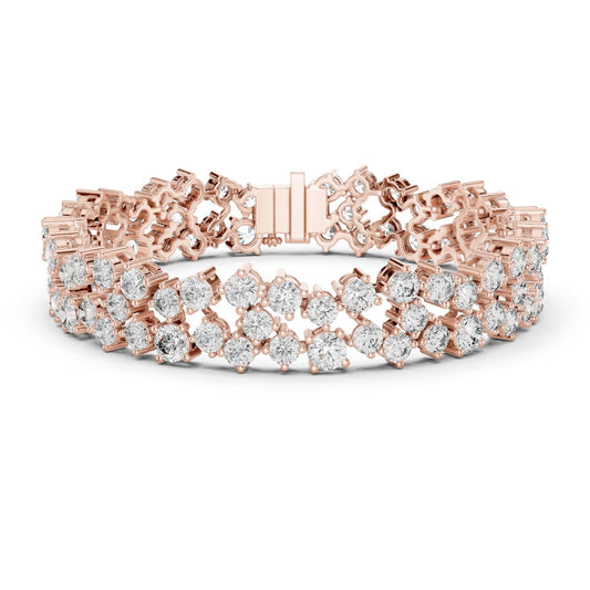 Round Tennis Lab Grown Diamond Bracelet