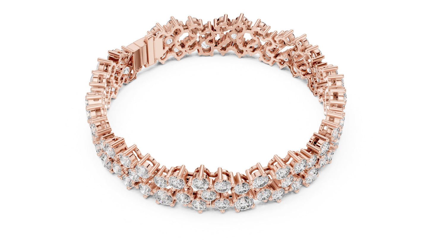 Round Tennis Lab Grown Diamond Bracelet
