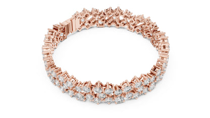 Round Tennis Lab Grown Diamond Bracelet
