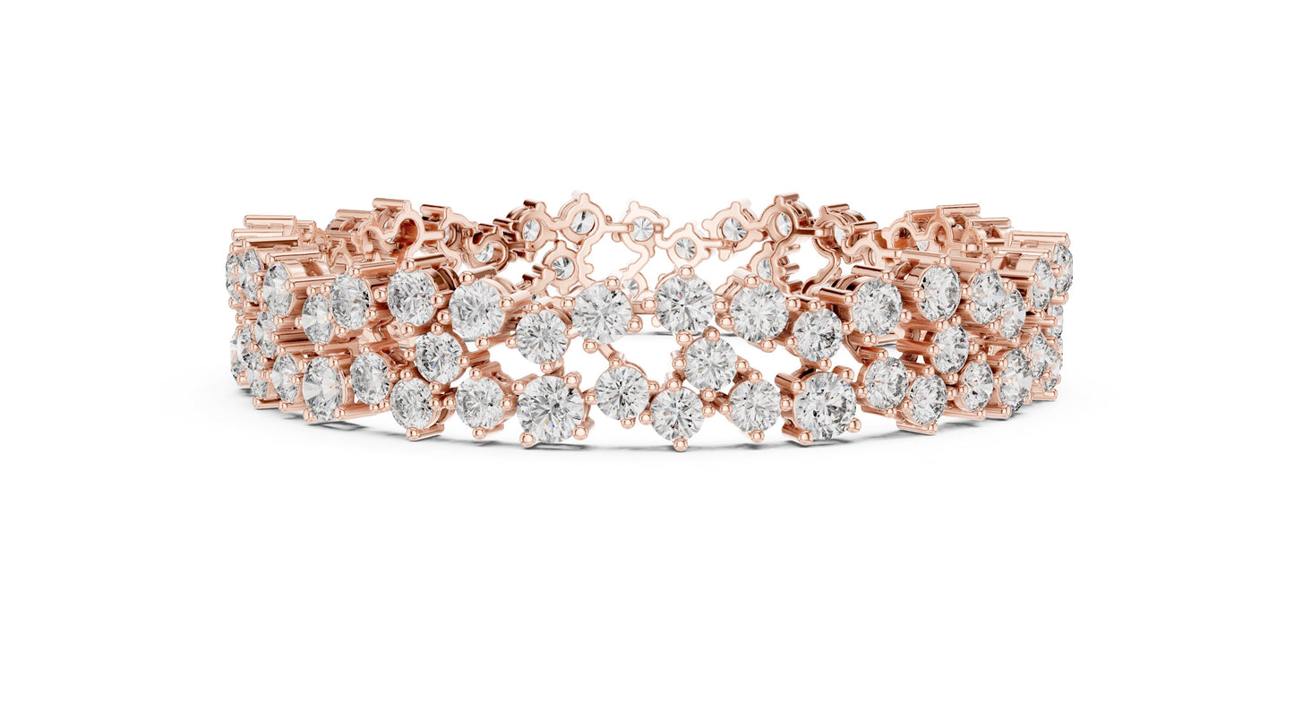 Round Tennis Lab Grown Diamond Bracelet