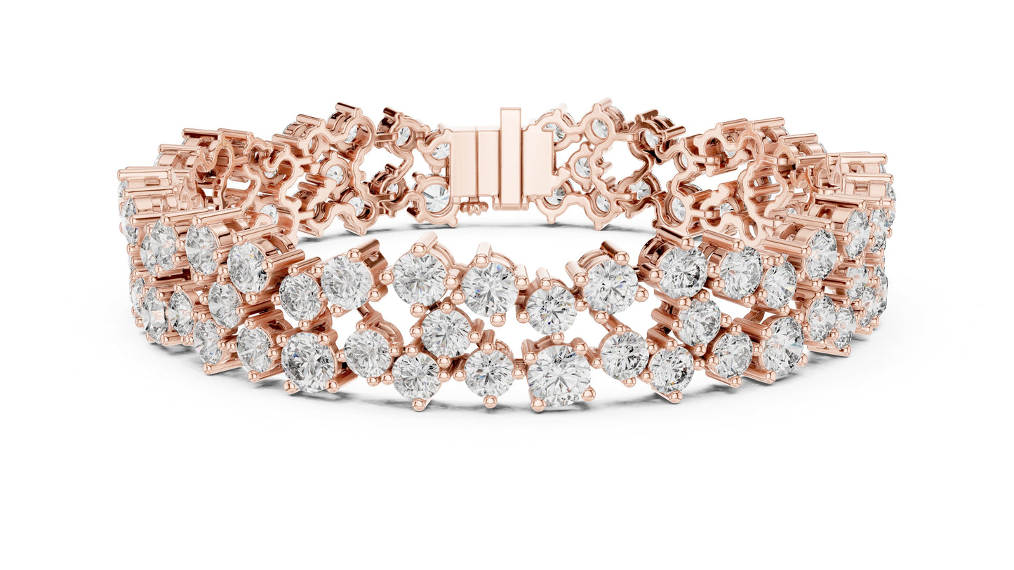 Round Tennis Lab Grown Diamond Bracelet