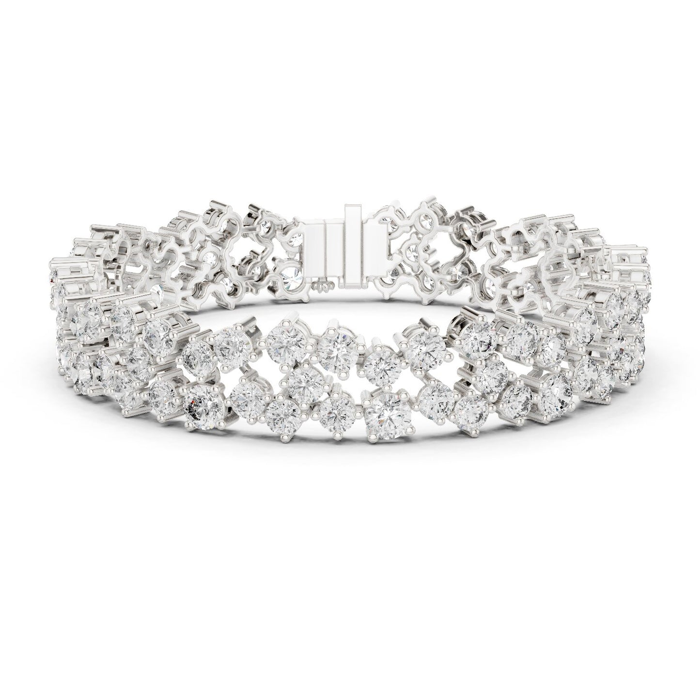 Round Tennis Lab Grown Diamond Bracelet