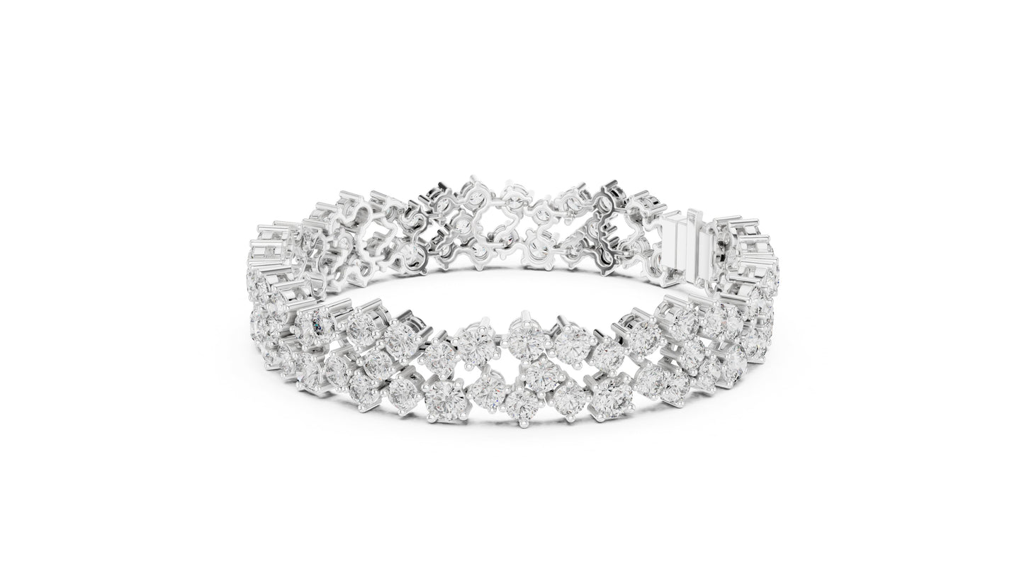 Round Tennis Lab Grown Diamond Bracelet