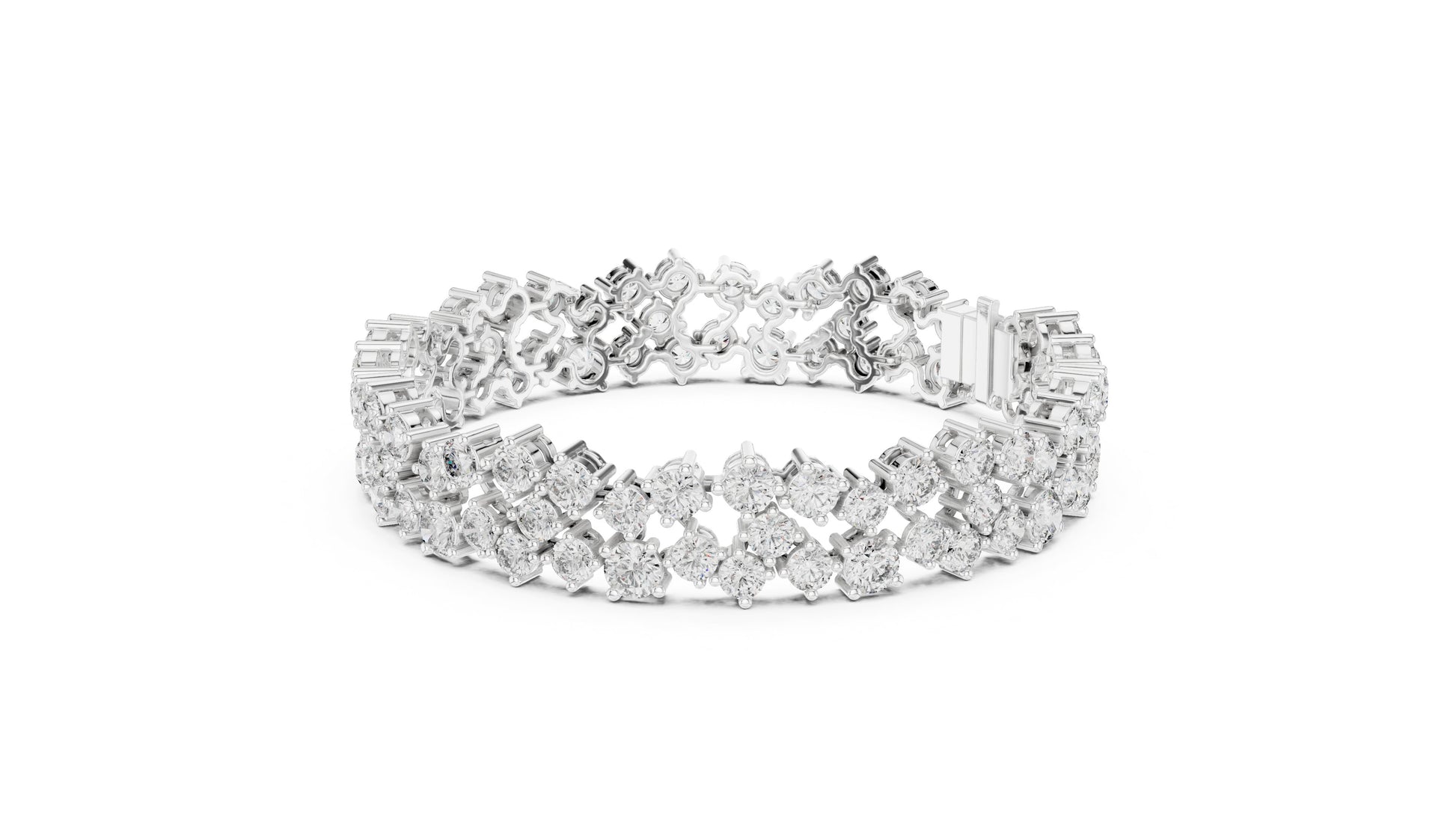 Round Tennis Lab Grown Diamond Bracelet