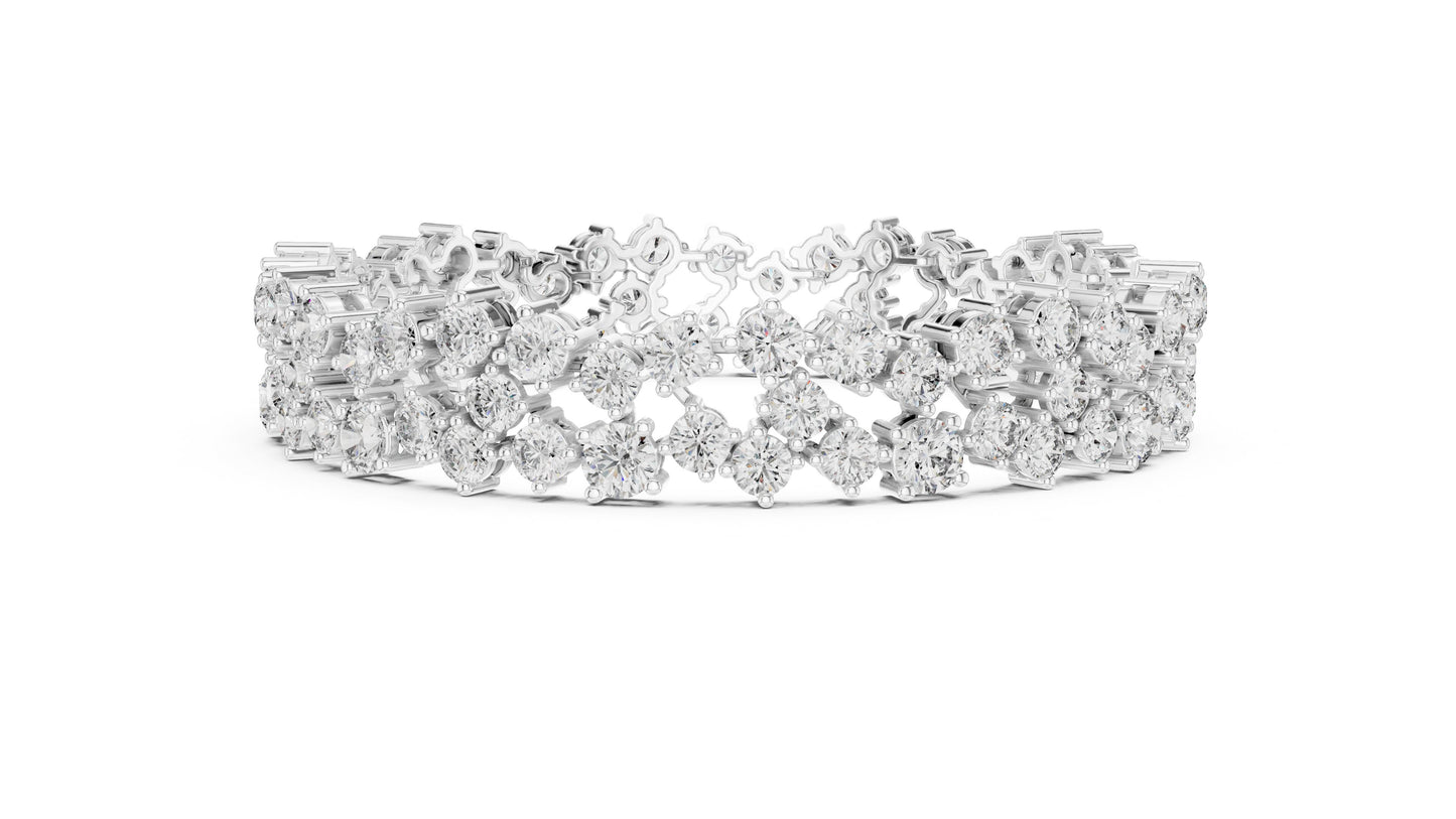 Round Tennis Lab Grown Diamond Bracelet