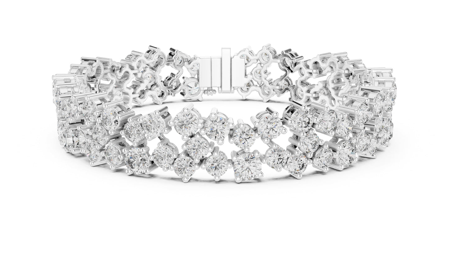 Round Tennis Lab Grown Diamond Bracelet