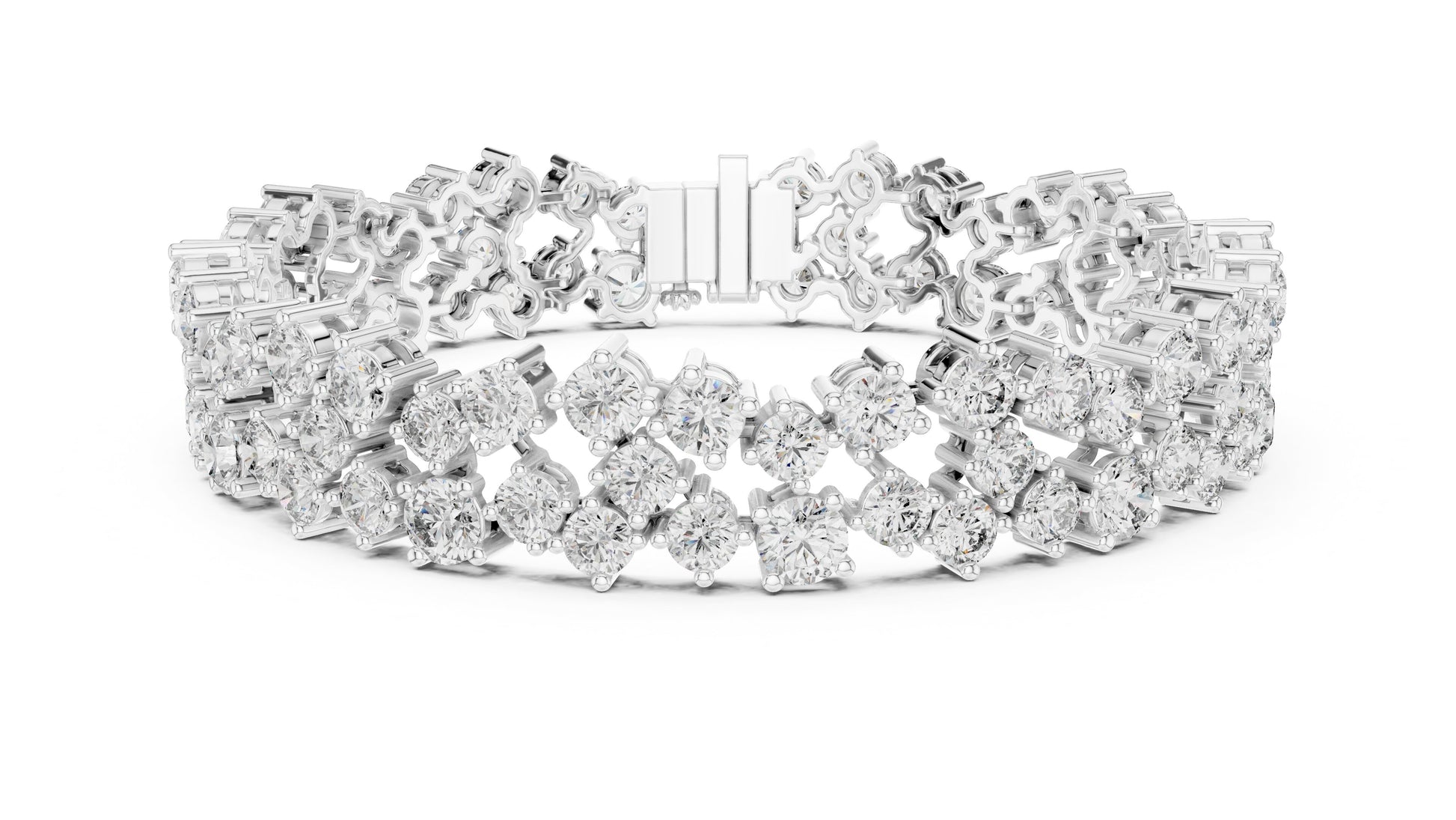 Round Tennis Lab Grown Diamond Bracelet