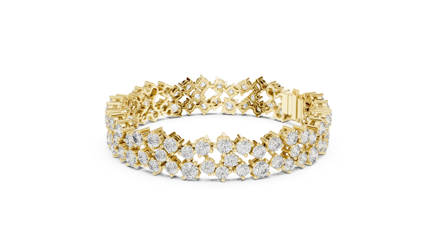 Round Tennis Lab Grown Diamond Bracelet