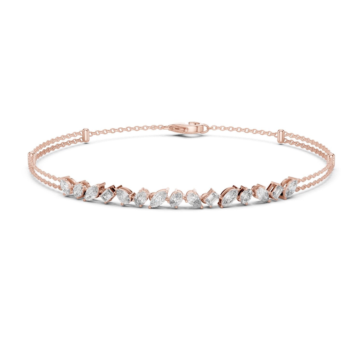 Pear Tennis Lab Grown Diamond Bracelet