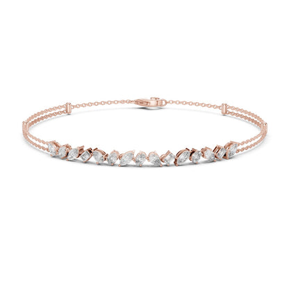 Pear Tennis Lab Grown Diamond Bracelet