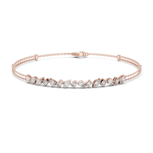 Pear Tennis Lab Grown Diamond Bracelet