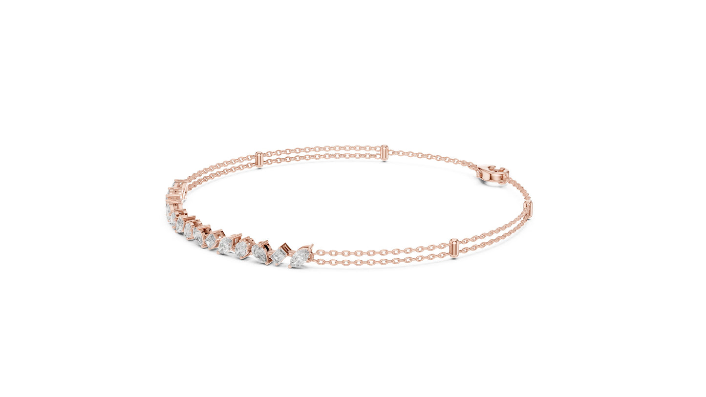 Pear Tennis Lab Grown Diamond Bracelet