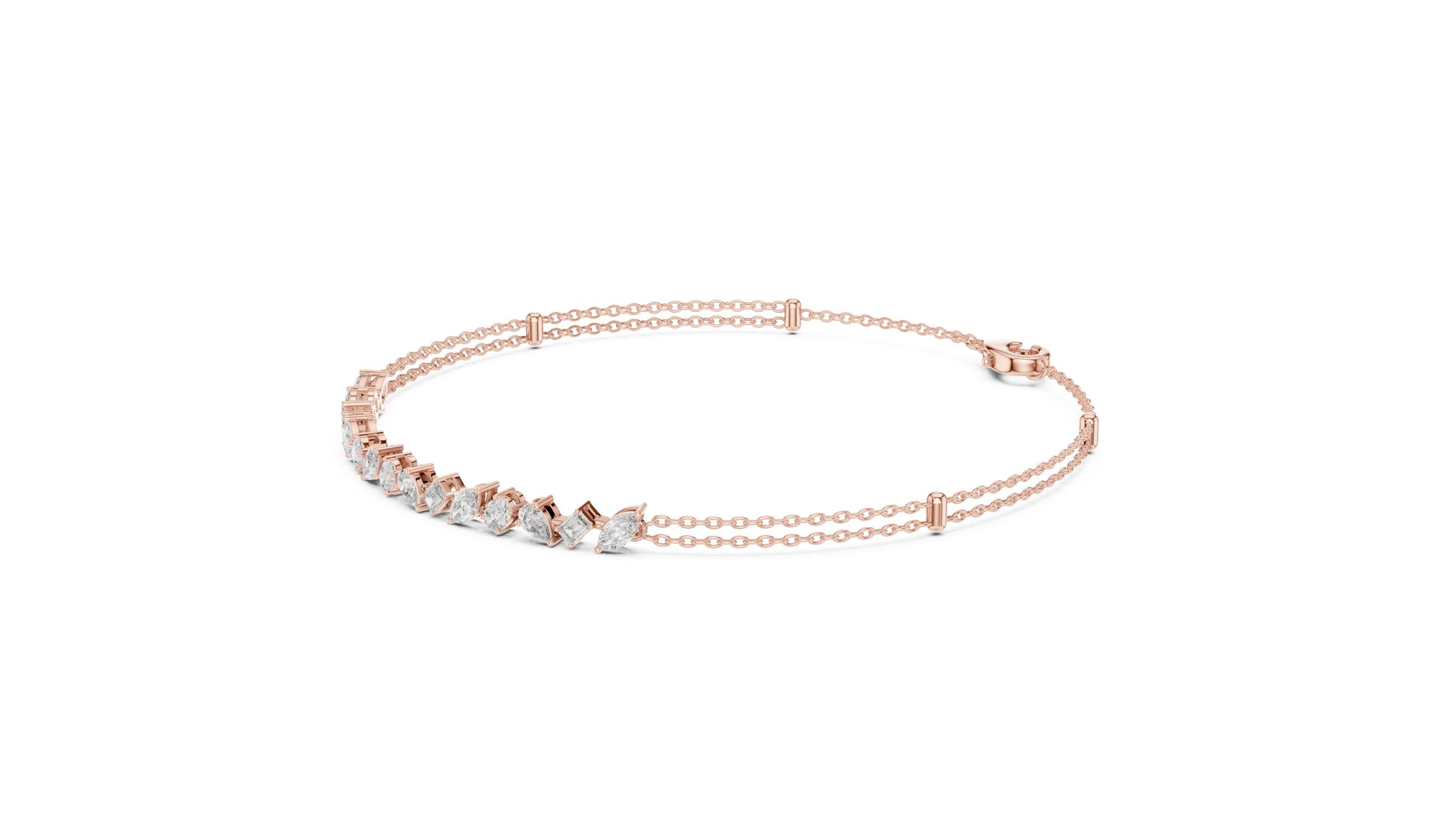 Pear Tennis Lab Grown Diamond Bracelet