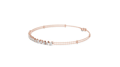 Pear Tennis Lab Grown Diamond Bracelet