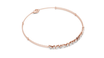 Pear Tennis Lab Grown Diamond Bracelet