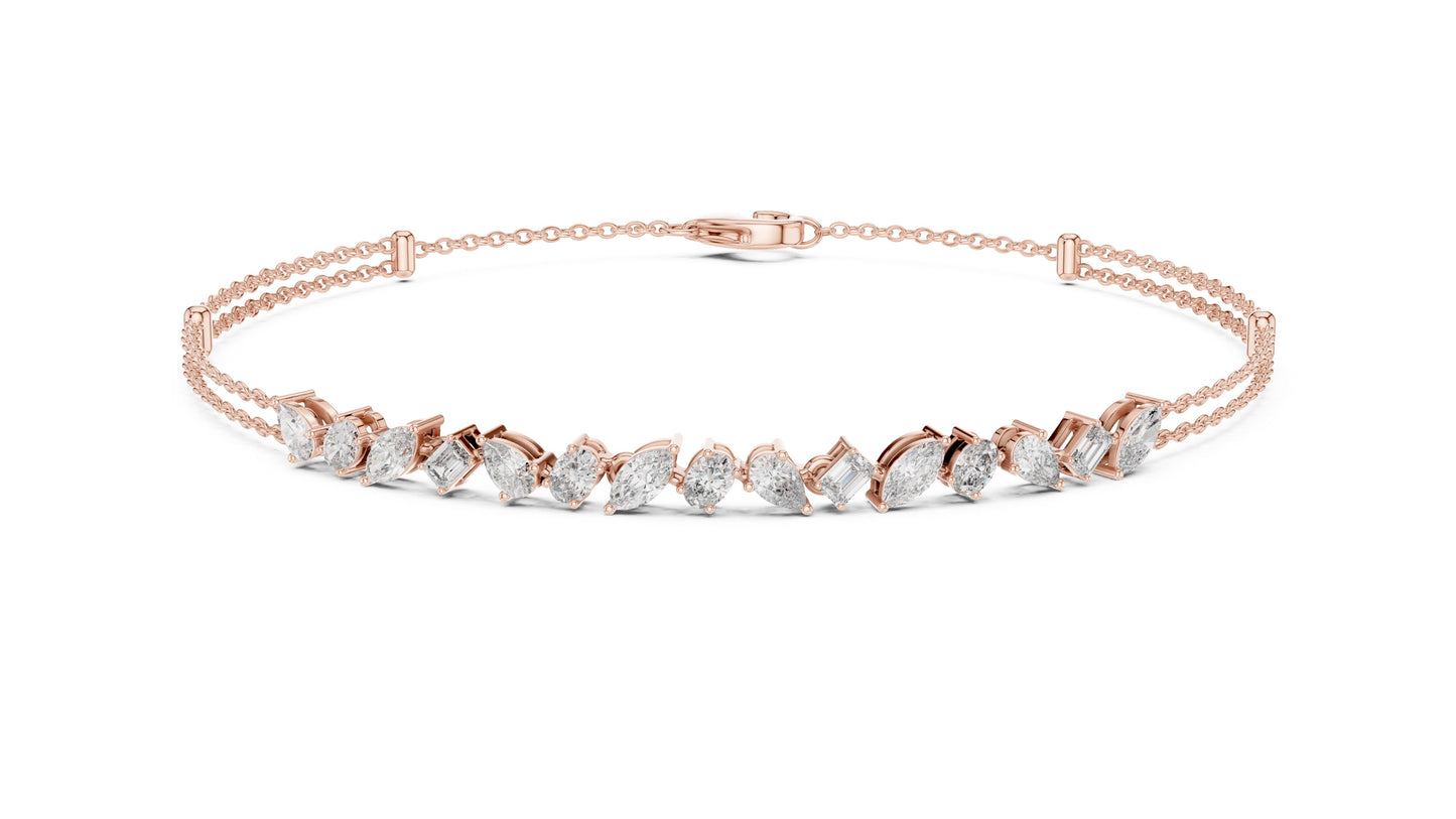 Pear Tennis Lab Grown Diamond Bracelet