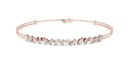 Pear Tennis Lab Grown Diamond Bracelet