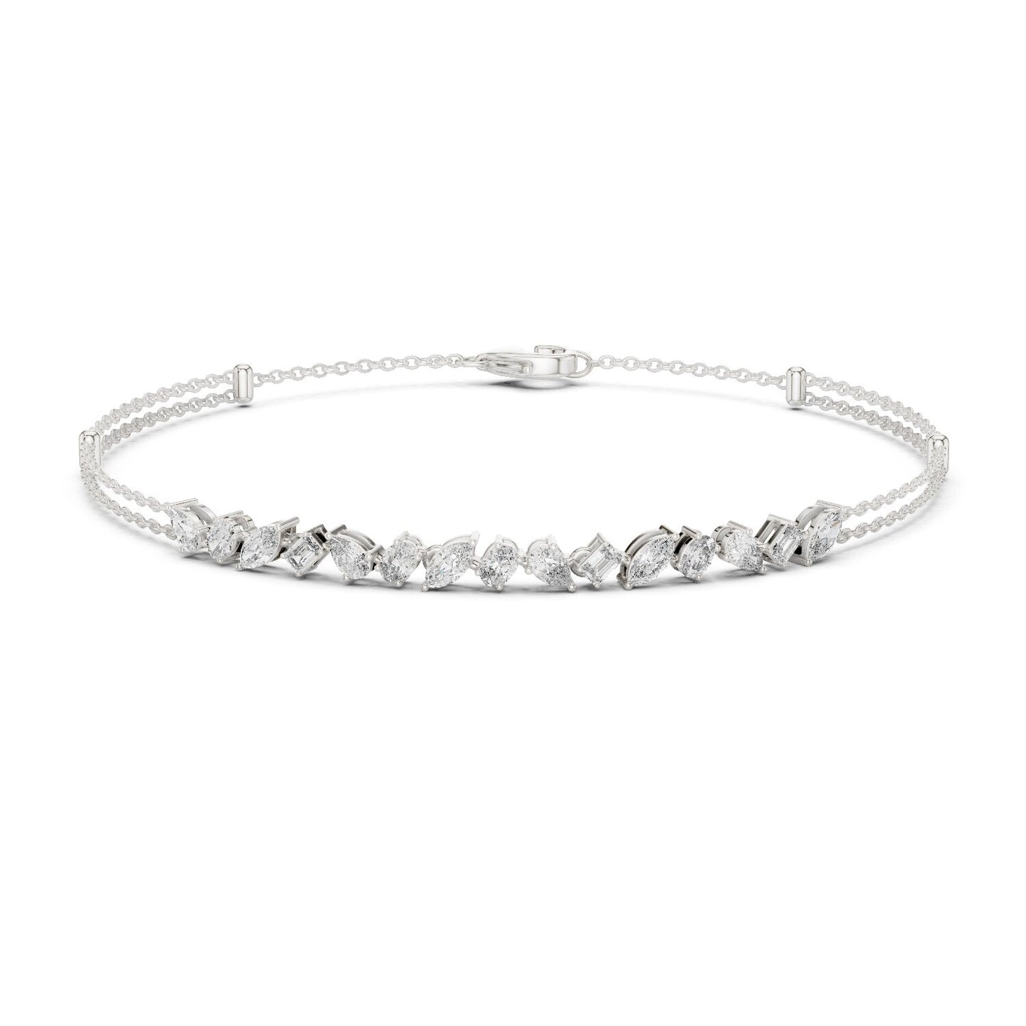 Pear Tennis Lab Grown Diamond Bracelet
