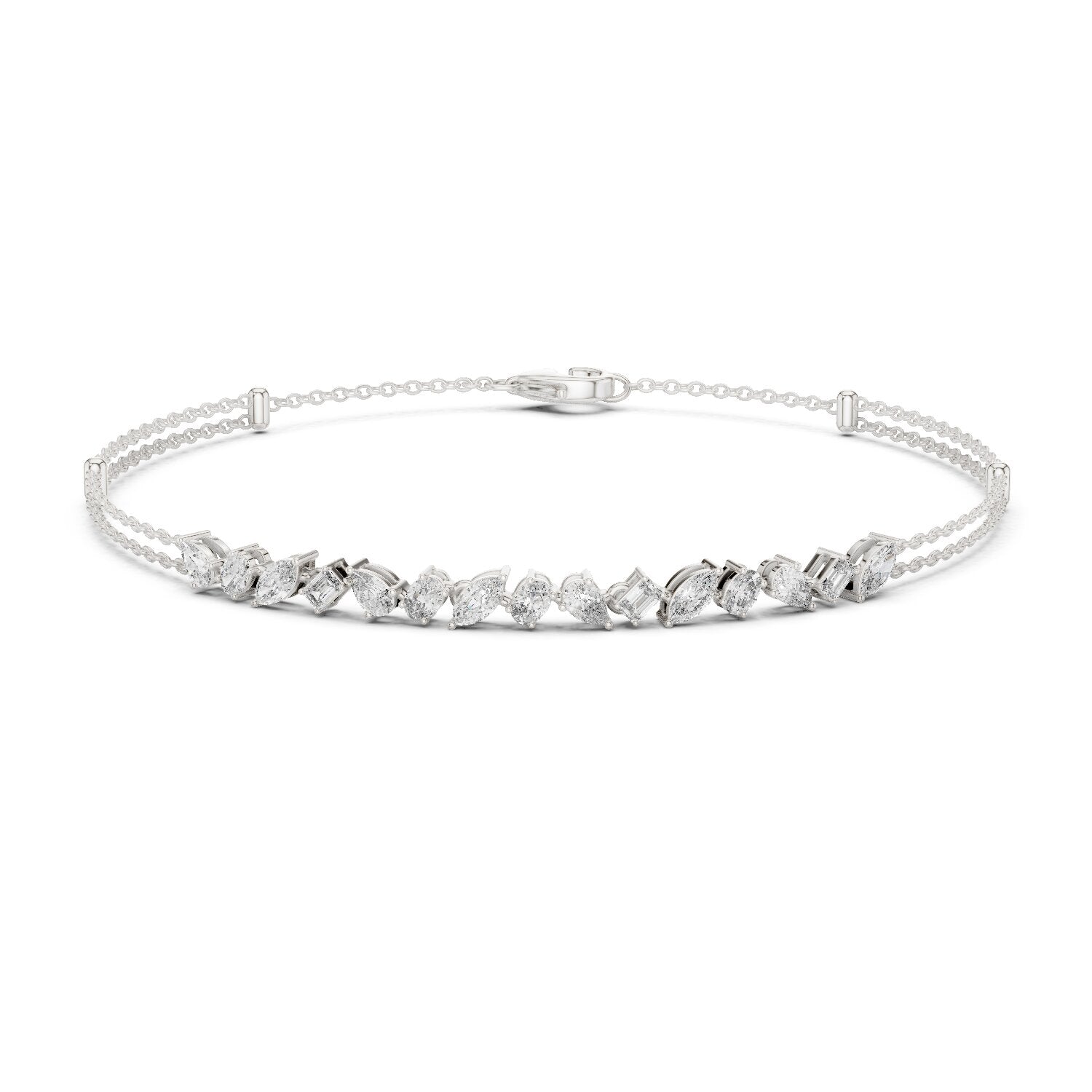 Pear Tennis Lab Grown Diamond Bracelet