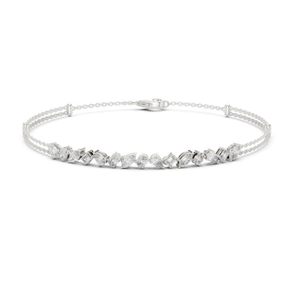 Pear Tennis Lab Grown Diamond Bracelet
