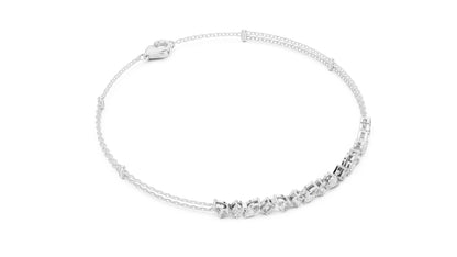Pear Tennis Lab Grown Diamond Bracelet