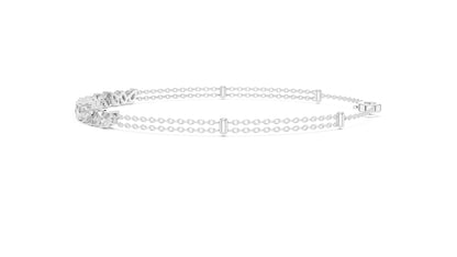 Pear Tennis Lab Grown Diamond Bracelet