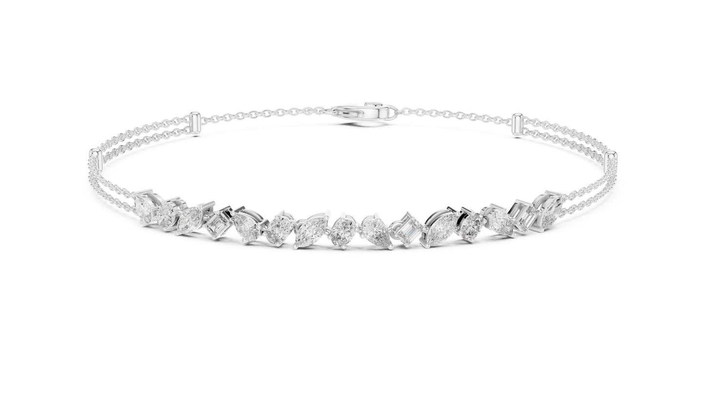 Pear Tennis Lab Grown Diamond Bracelet