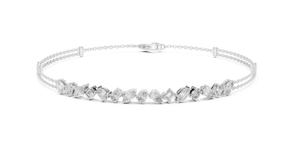 Pear Tennis Lab Grown Diamond Bracelet