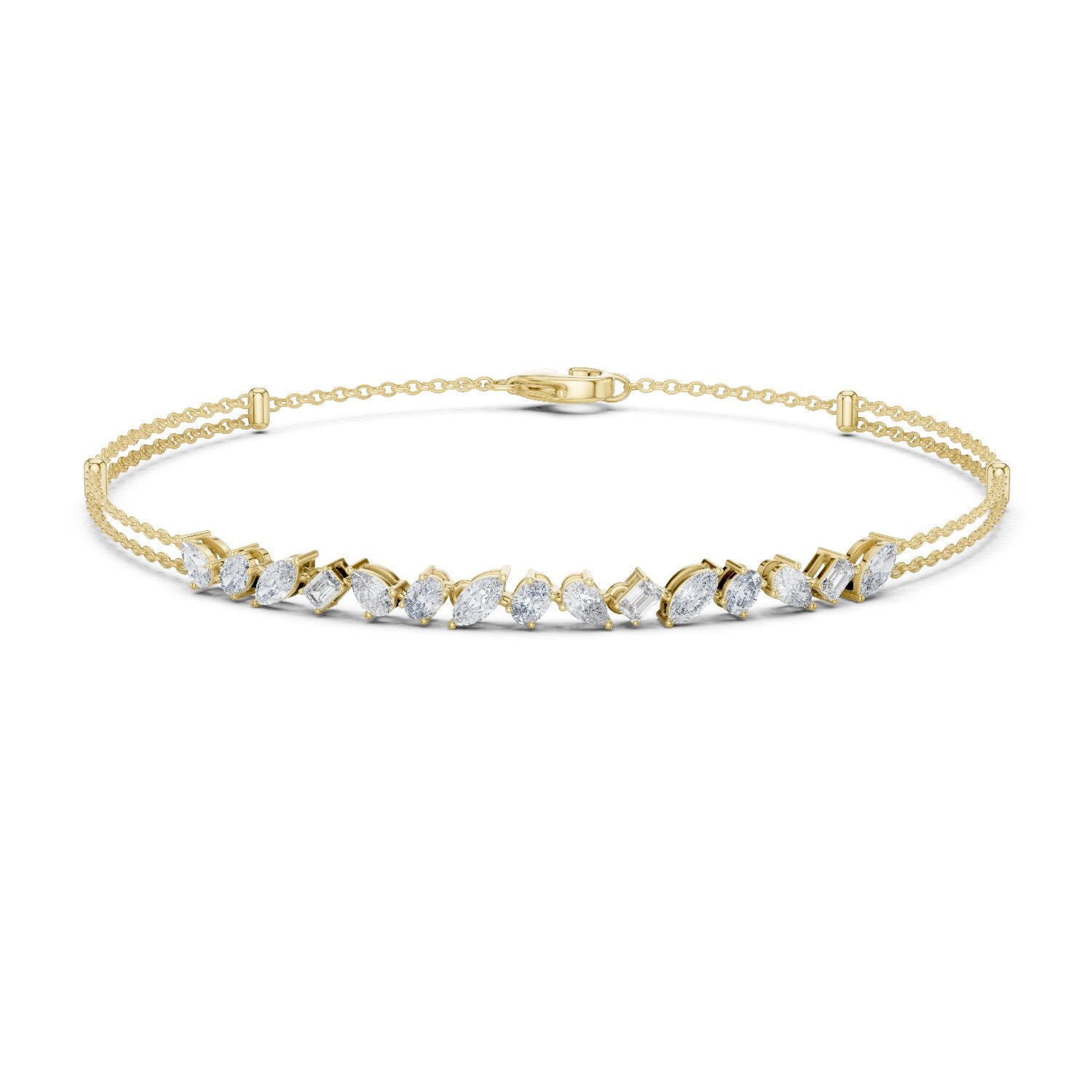 Pear Tennis Lab Grown Diamond Bracelet