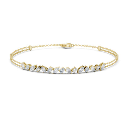 Pear Tennis Lab Grown Diamond Bracelet
