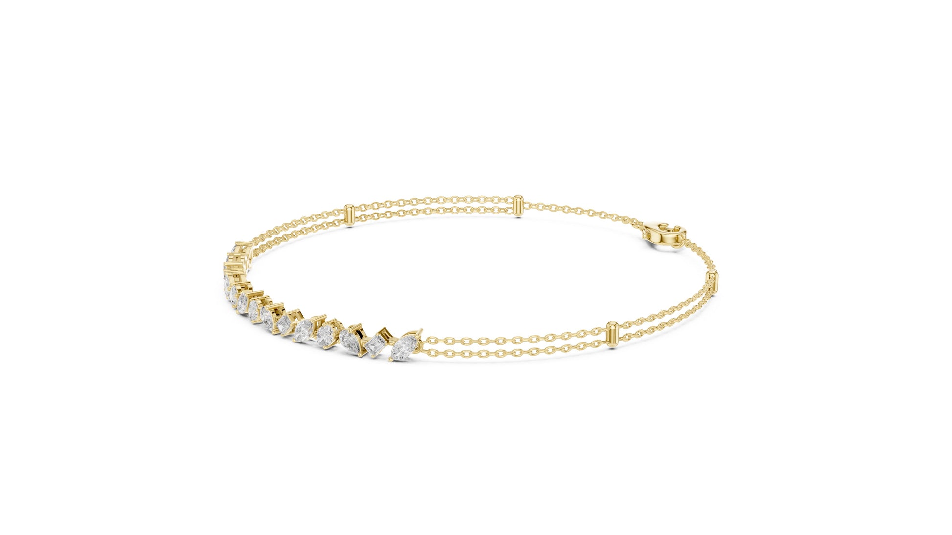 Pear Tennis Lab Grown Diamond Bracelet