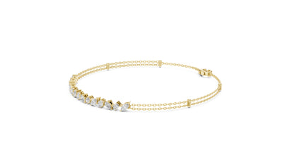 Pear Tennis Lab Grown Diamond Bracelet