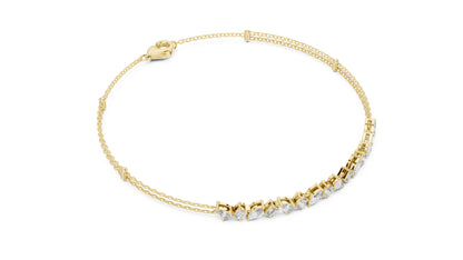 Pear Tennis Lab Grown Diamond Bracelet