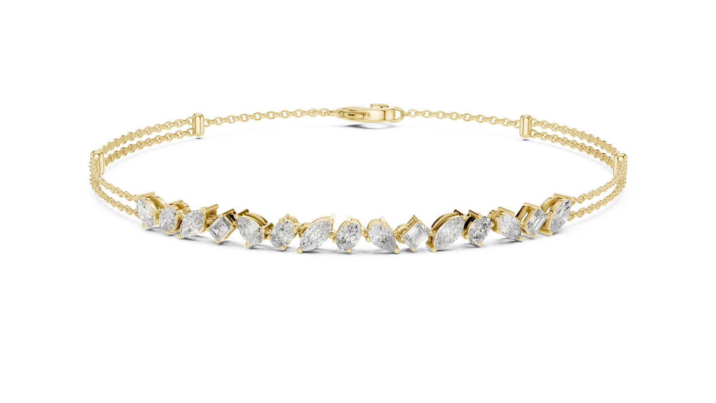 Pear Tennis Lab Grown Diamond Bracelet