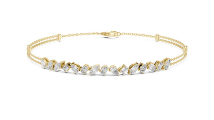 Pear Tennis Lab Grown Diamond Bracelet