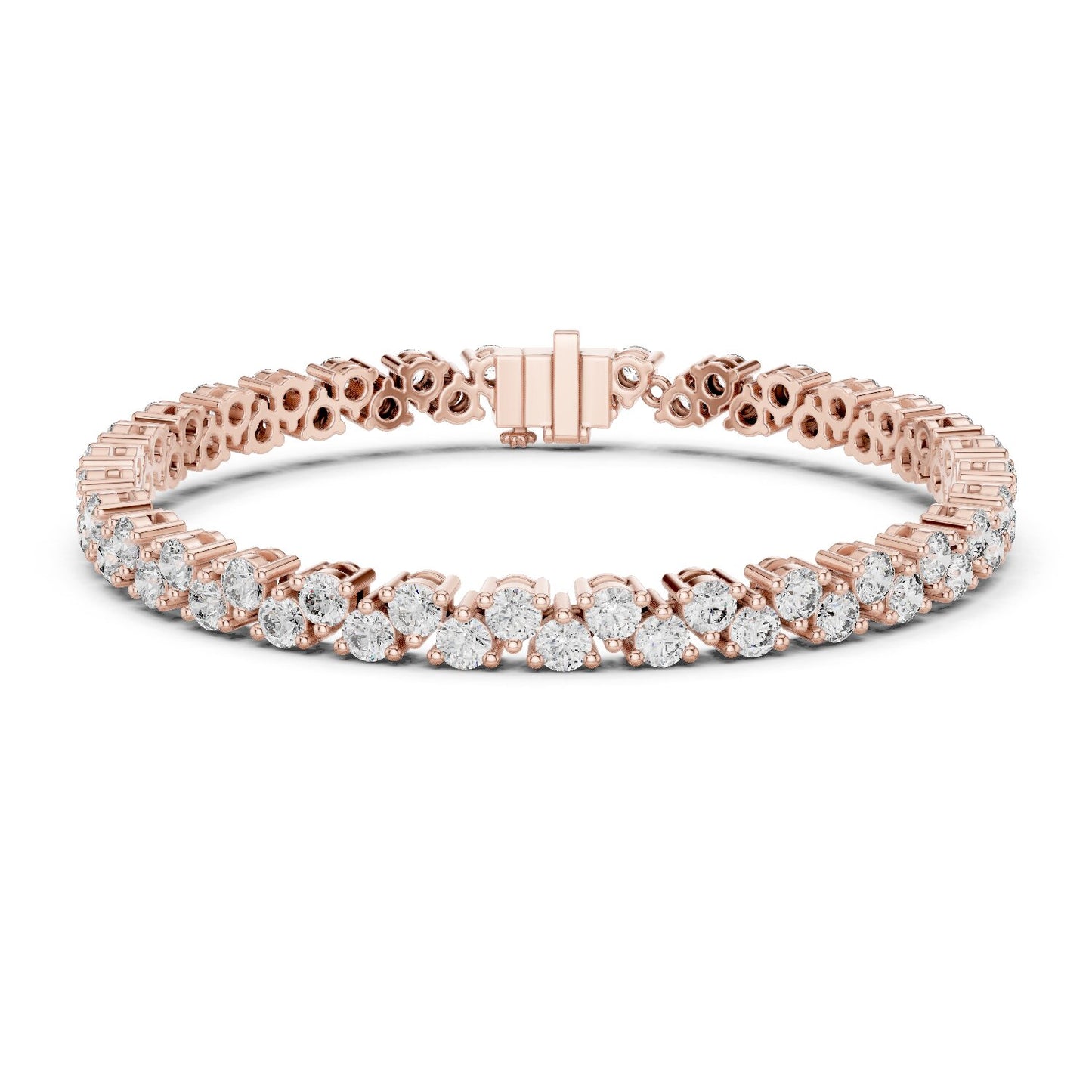 Round Tennis Lab Grown Diamond Bracelet