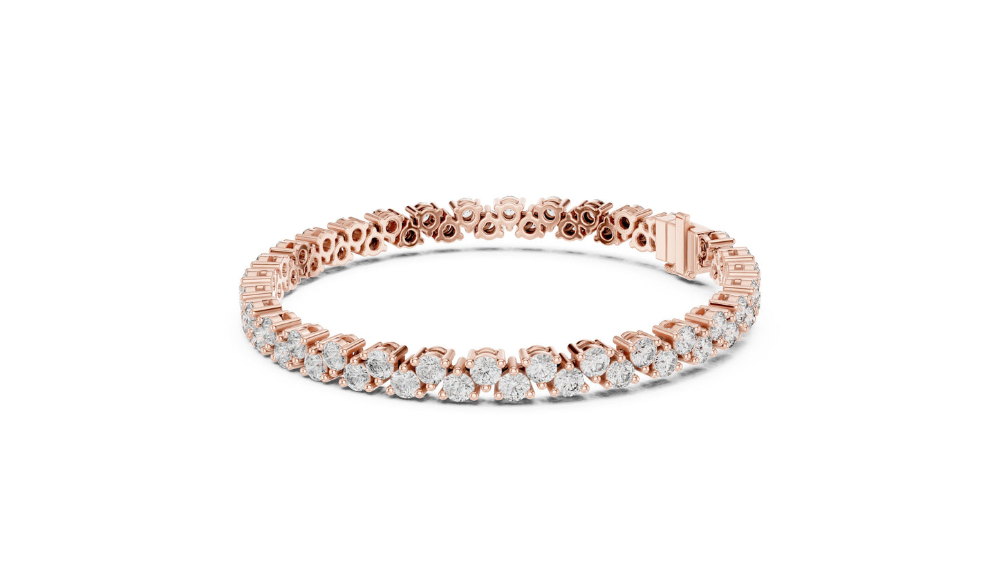 Round Tennis Lab Grown Diamond Bracelet