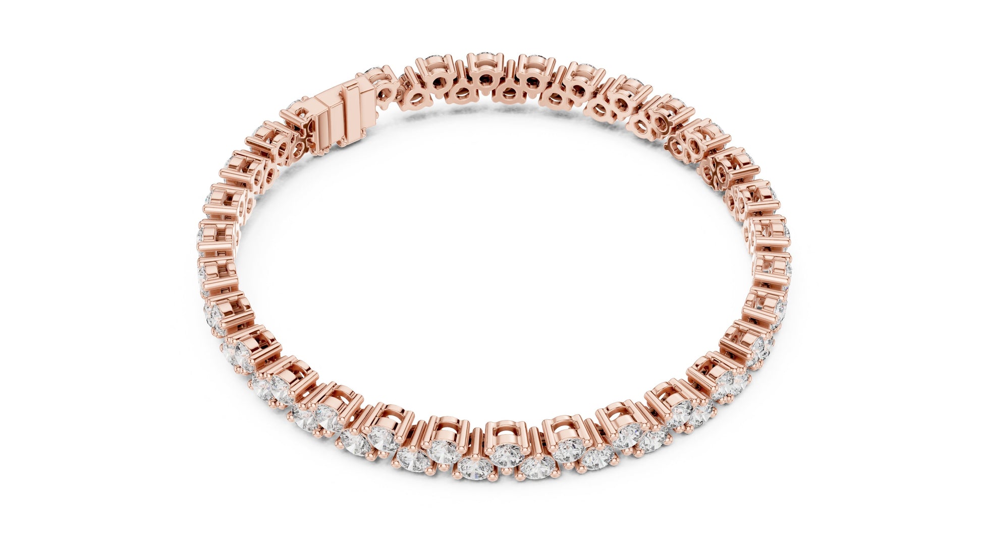 Round Tennis Lab Grown Diamond Bracelet