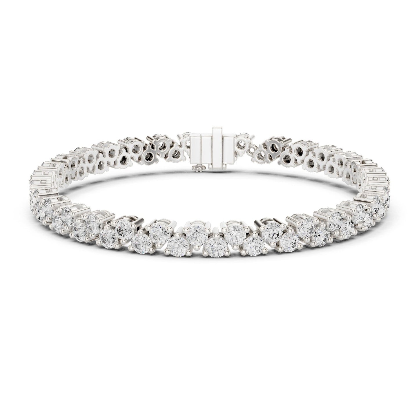 Round Tennis Lab Grown Diamond Bracelet