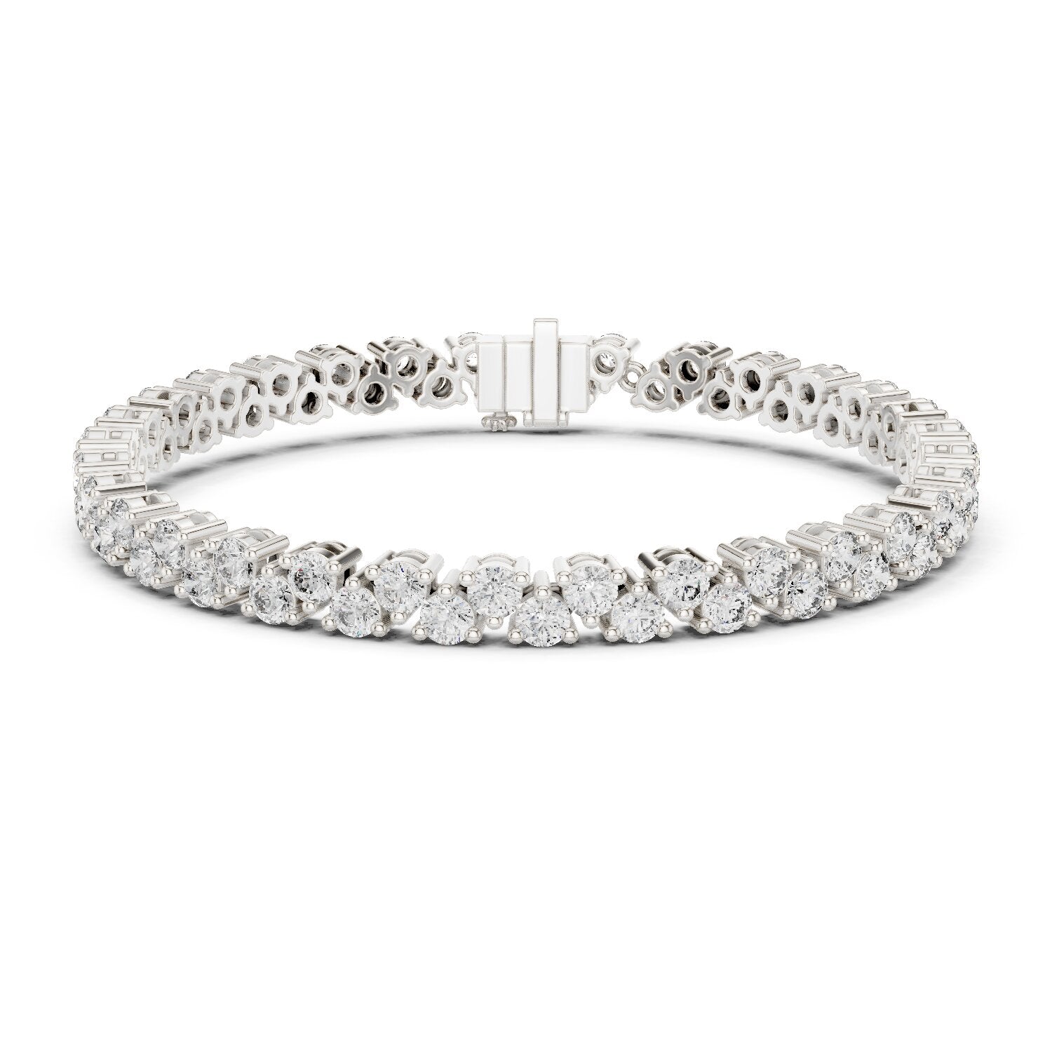 Round Tennis Lab Grown Diamond Bracelet