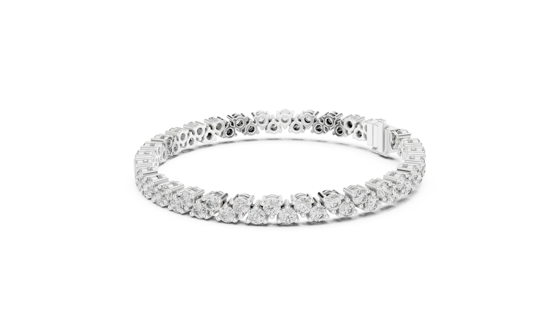 Round Tennis Lab Grown Diamond Bracelet