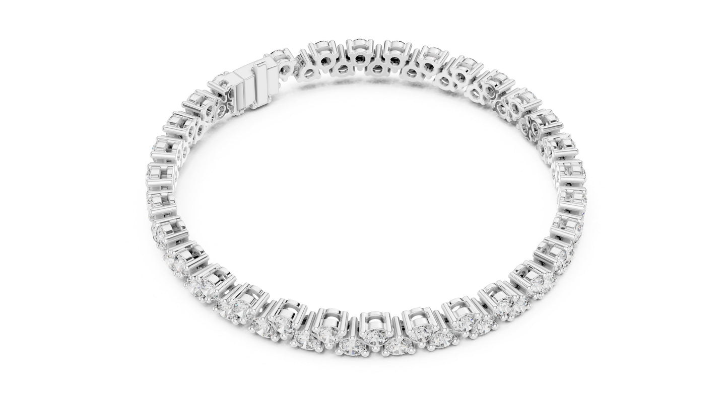Round Tennis Lab Grown Diamond Bracelet