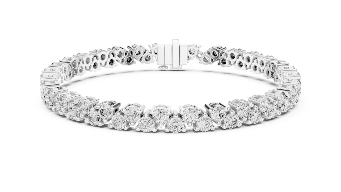 Round Tennis Lab Grown Diamond Bracelet