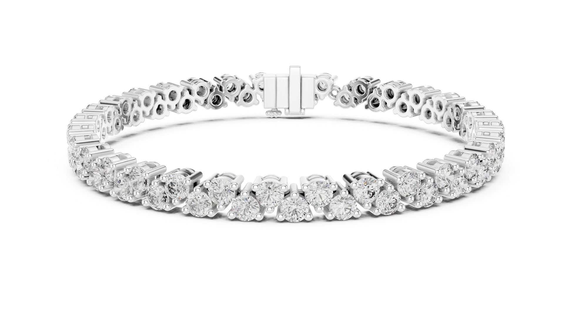 Round Tennis Lab Grown Diamond Bracelet